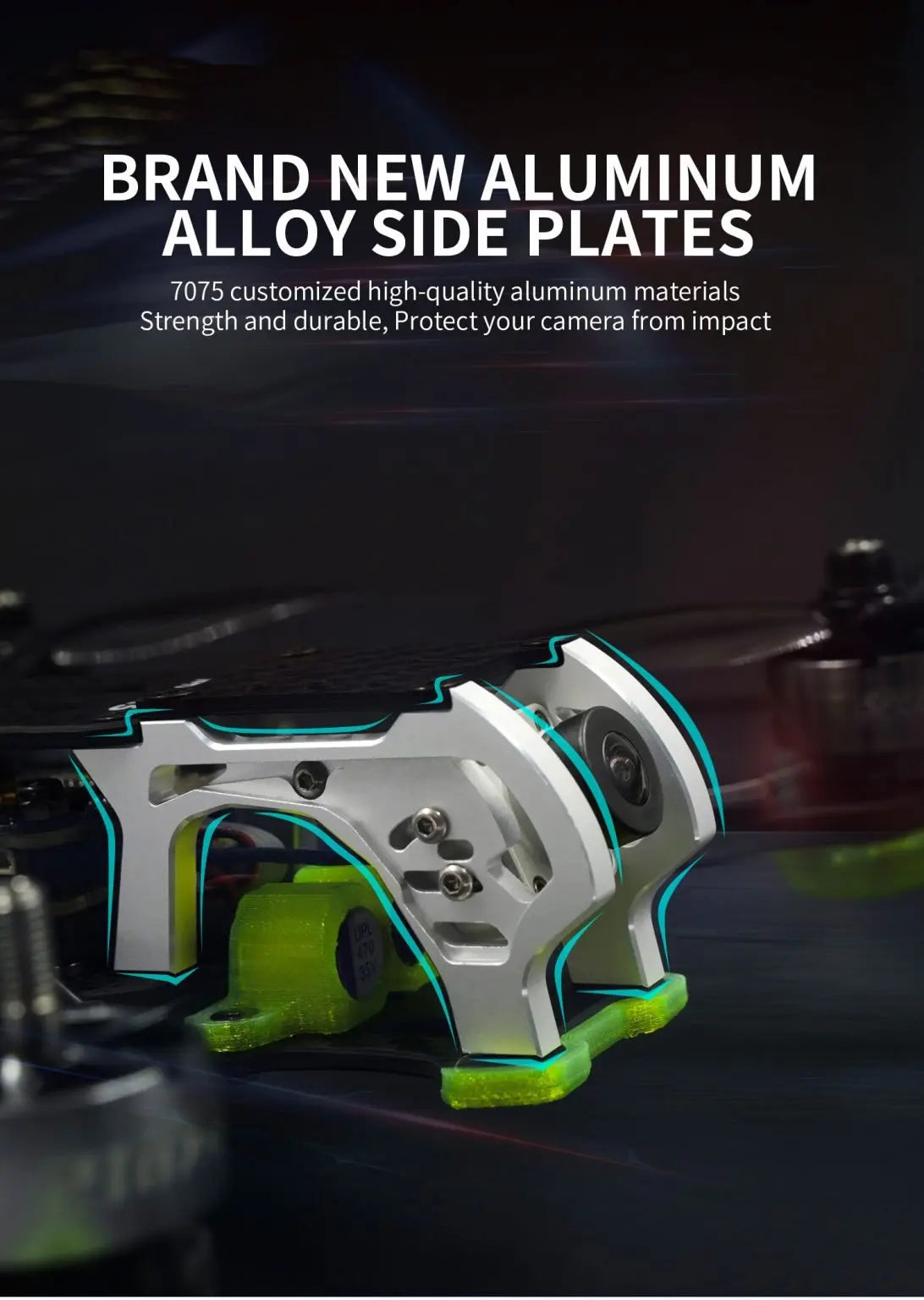 GEPRC MARK5 FPV Drone, BRAND NEW ALUMINUM ALLOY SIDE PLATES 7075 customized high