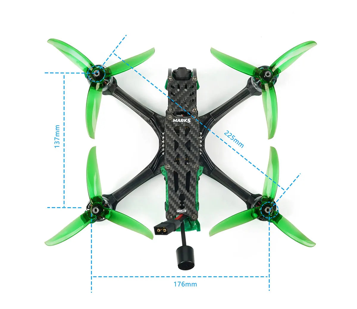 GEPRC MARK5 HD O3 Freestyle FPV Drone, the SPAN BLHeli_32 50A ESC with GEPRC 