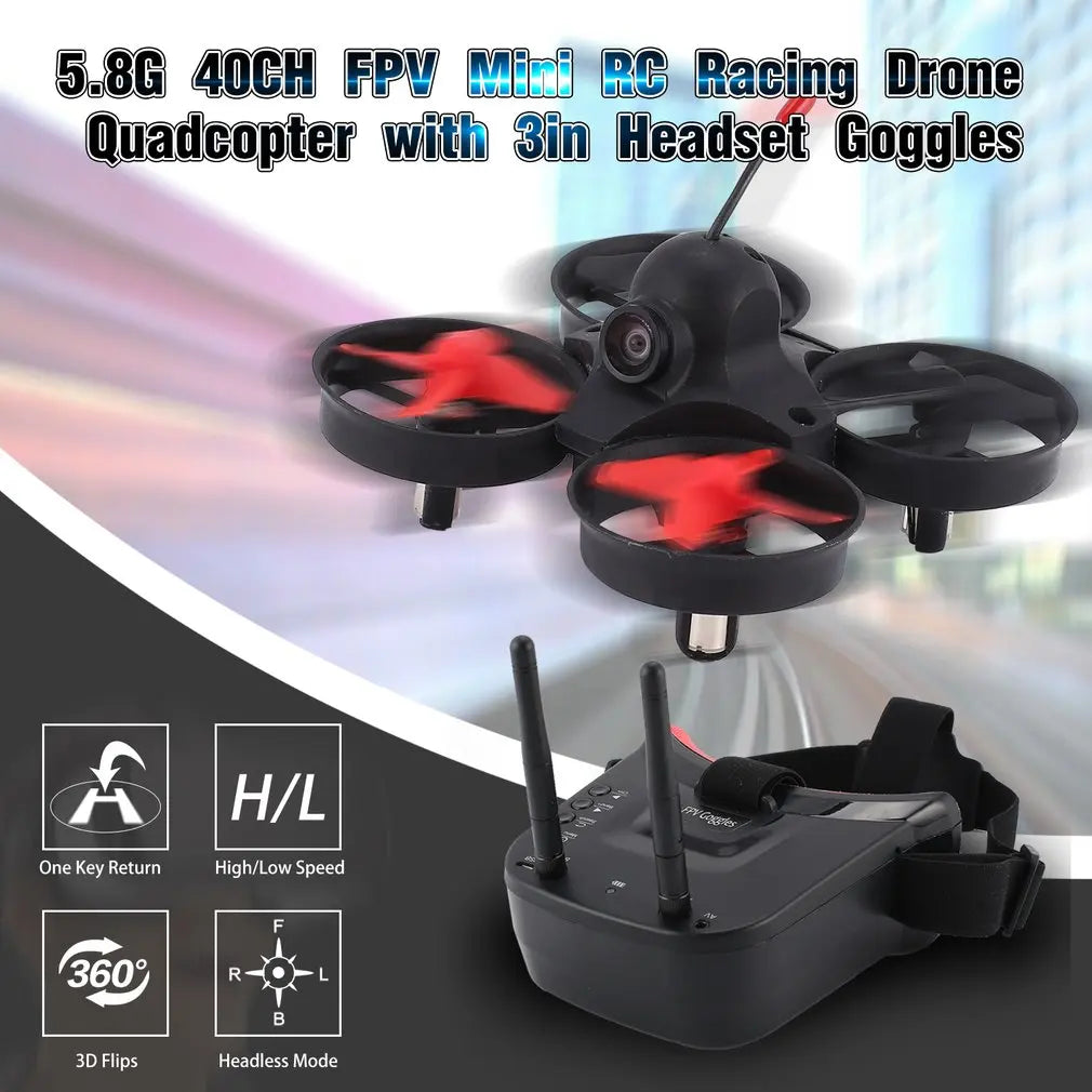Goggles Receiver Monitor 5.8G 40CH FPV, 5.86 4OCH FPV Mii RB Racing Drone Quadcepter with