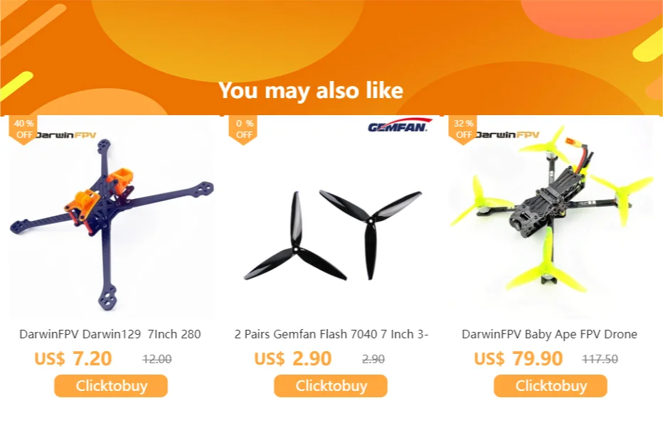 DarwinFPV Darwin129 FPV Drone, Gemfan Flash 7040 7 Inch 3 - DarwinFPV Darwin129 7Inch
