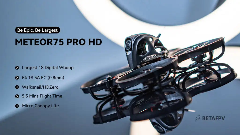 BETAFPV Meteor75 Pro, MeTEOR75 PRO HD Largest 1S Digital Whoop F4 1S