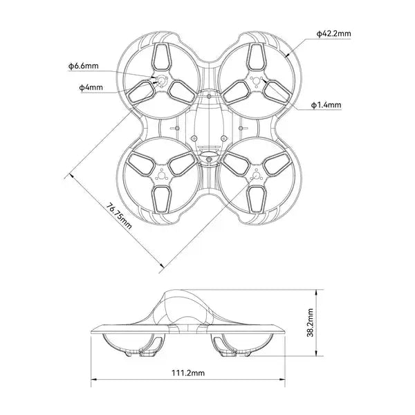 إطار Cetus Pro بدون فرشاة 10 Cetus Pro Brushless Whoop