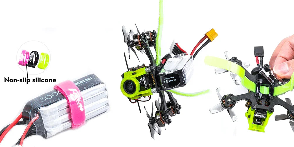 FLYWOO Firefly 1.6 بوصة Baby Quad HD V1.3 Walksnail Avatar Micro Drone 1203 5500KV 11 a nano- sized fpv drone designed to carry Insta 360go