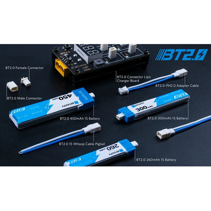 BETAFPV Cetus Pro Racing Drone - طقم FPV RTF داخلي خارجي Frsky D8 VTX Lite Radio 2 SE Transmitter 5.8G 14DBI VR02 FPV Goggles 22 BETAFPV Cetus Pro Racing Drone, BT2 Female Connector BT2.0 Connector Lipo Charger Board BT2.