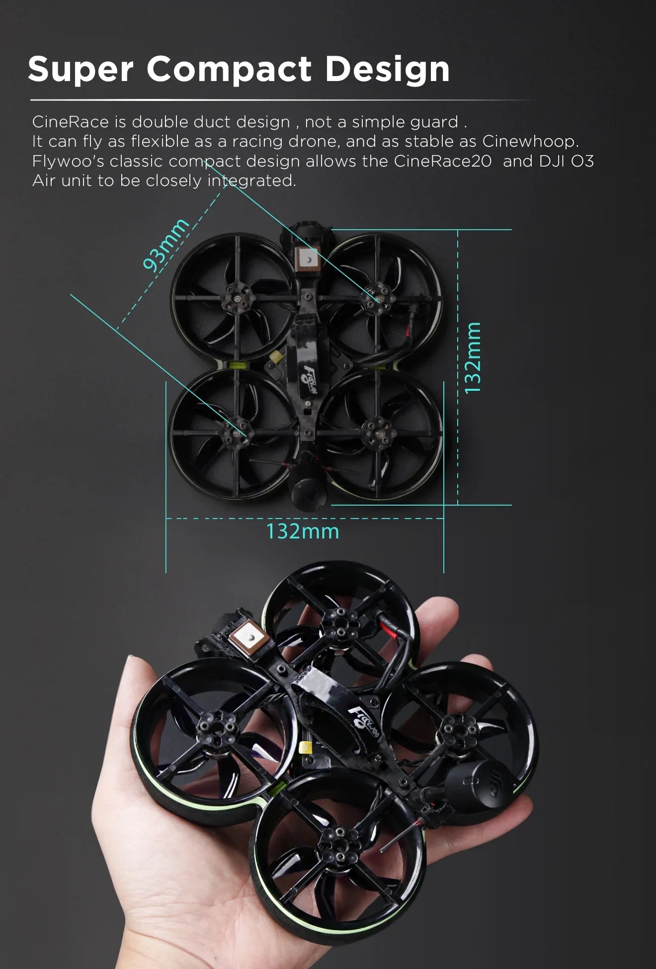 Flywoo's CineRace2o can fly as flexible as a racing drone 