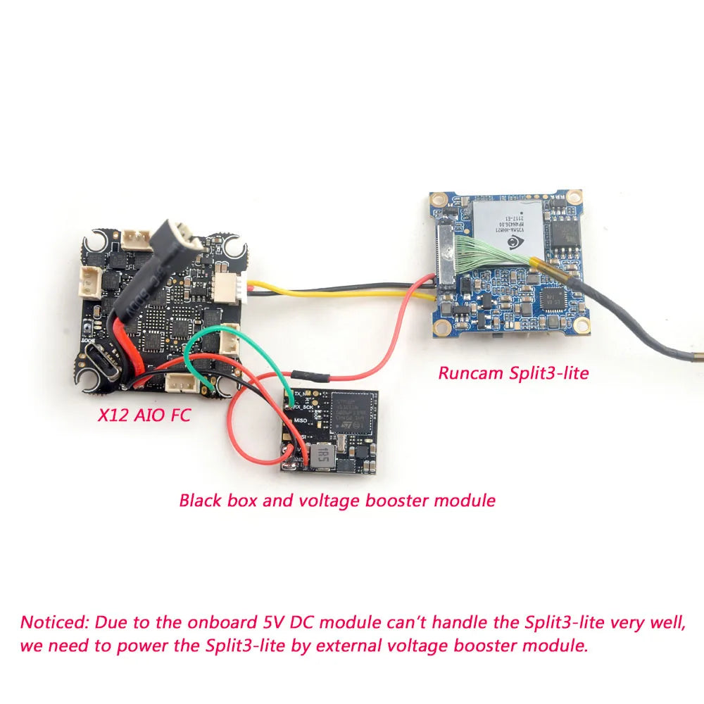 Happymodel Mobula 7 - 1S/HD 75mm Micro FPV, Happymodel Mobula 7, due to the onboard SV DC module can't handle the Split3-lite very
