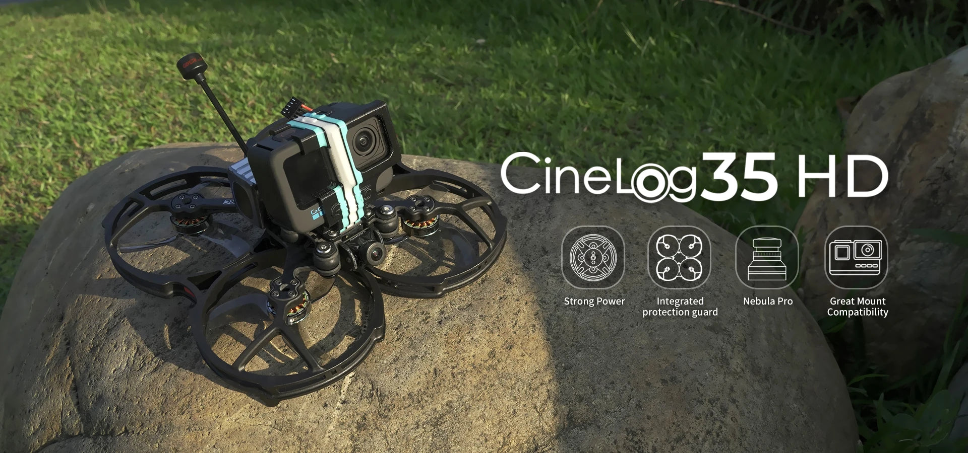 GEPRC CineLog35 FPV Drone, CineLog35 HD DOOO Strong Power Integrated Nebula Pro Great Mount protection guard Comp