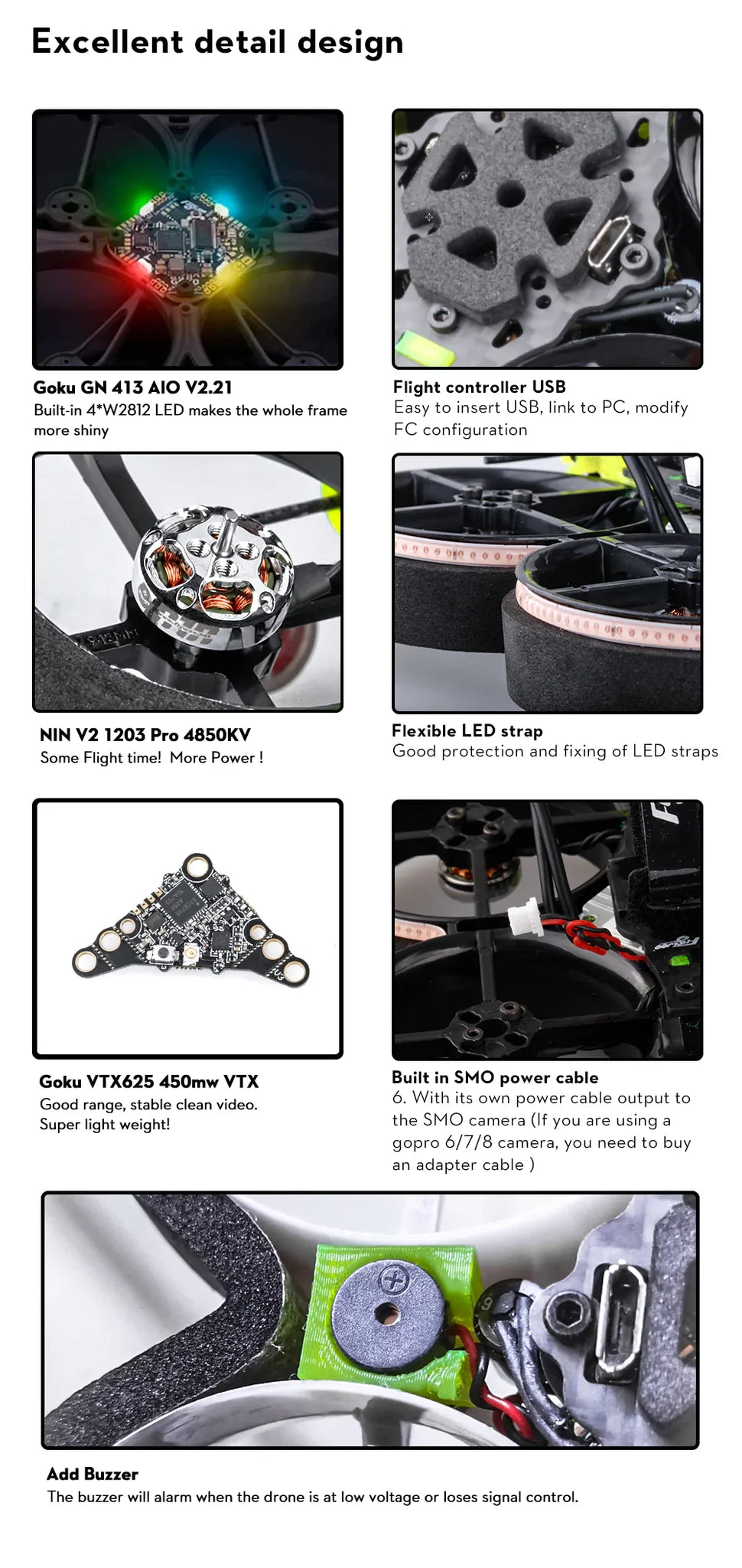 Goku GN 413 AIO V2.21 Flight controller USB Built-in 4*