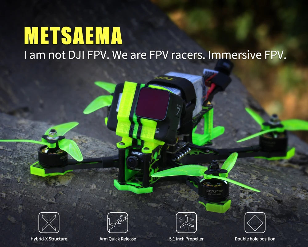 TCMMRC Metsaema215  - FPV, TCMMRC Metsaema215 , CctctCe Hybrid-X Structure Arm Quick Release Inch Prop