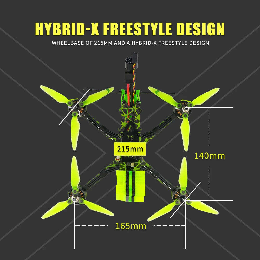 TCMMRC Metsaema215  - FPV, TCMMRC Metsaema215 , HYBRID-X FREESTYLE DESIGN WHEELBASE OF 215