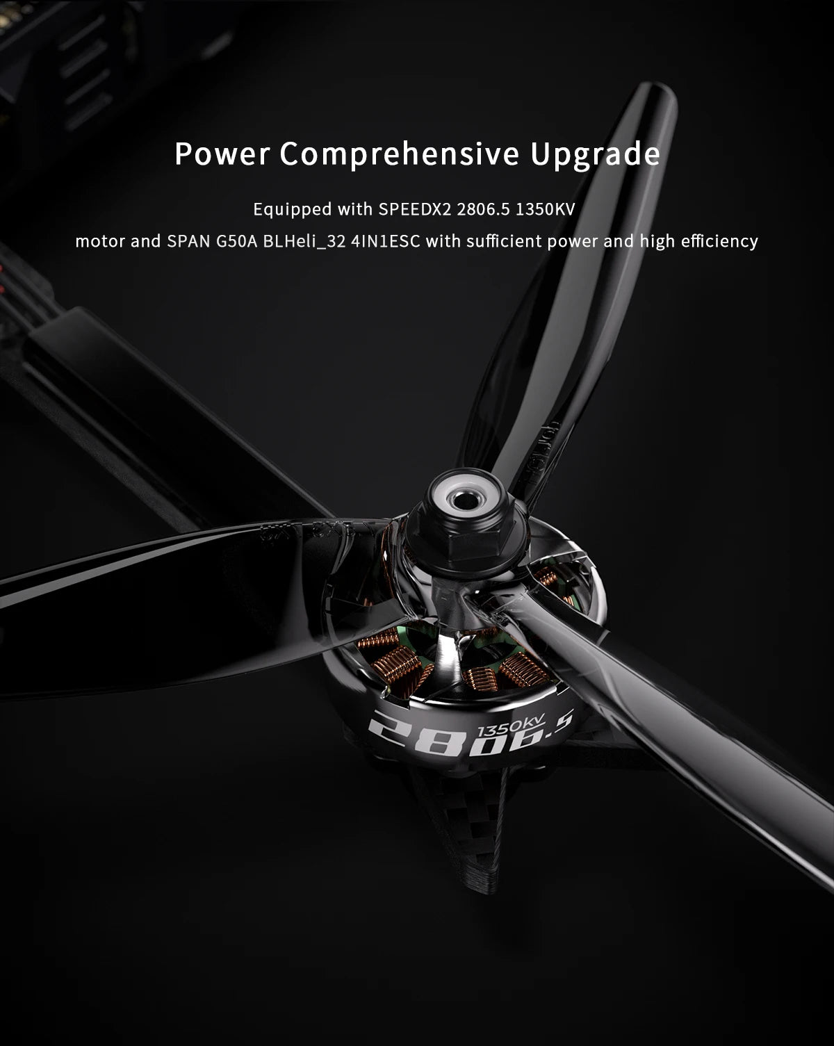 GEPRC 7.5inch Crocodile75 V3 HD, Power Comprehensive Upgrade Equipped with SPEEDX2 2806.5 1350KV motor