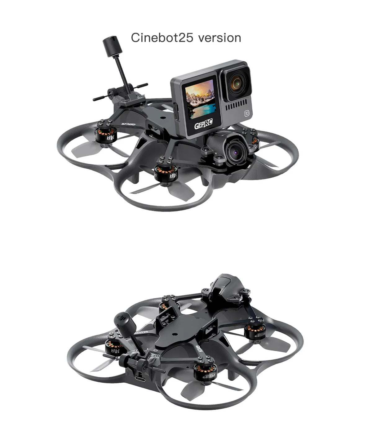 GEPRC Cinebot25 HD O3 FPV Drone - 2.5 بوصة Racing Freestyle Quadcopter TAKER G4 45A AIO FC SPEEDX2 1404 4600KV Motor RC 128K PWM 24 GEPRC Cinebot25 HD O3 FPV Drone, Cinebot25 version hahl dXogei GE