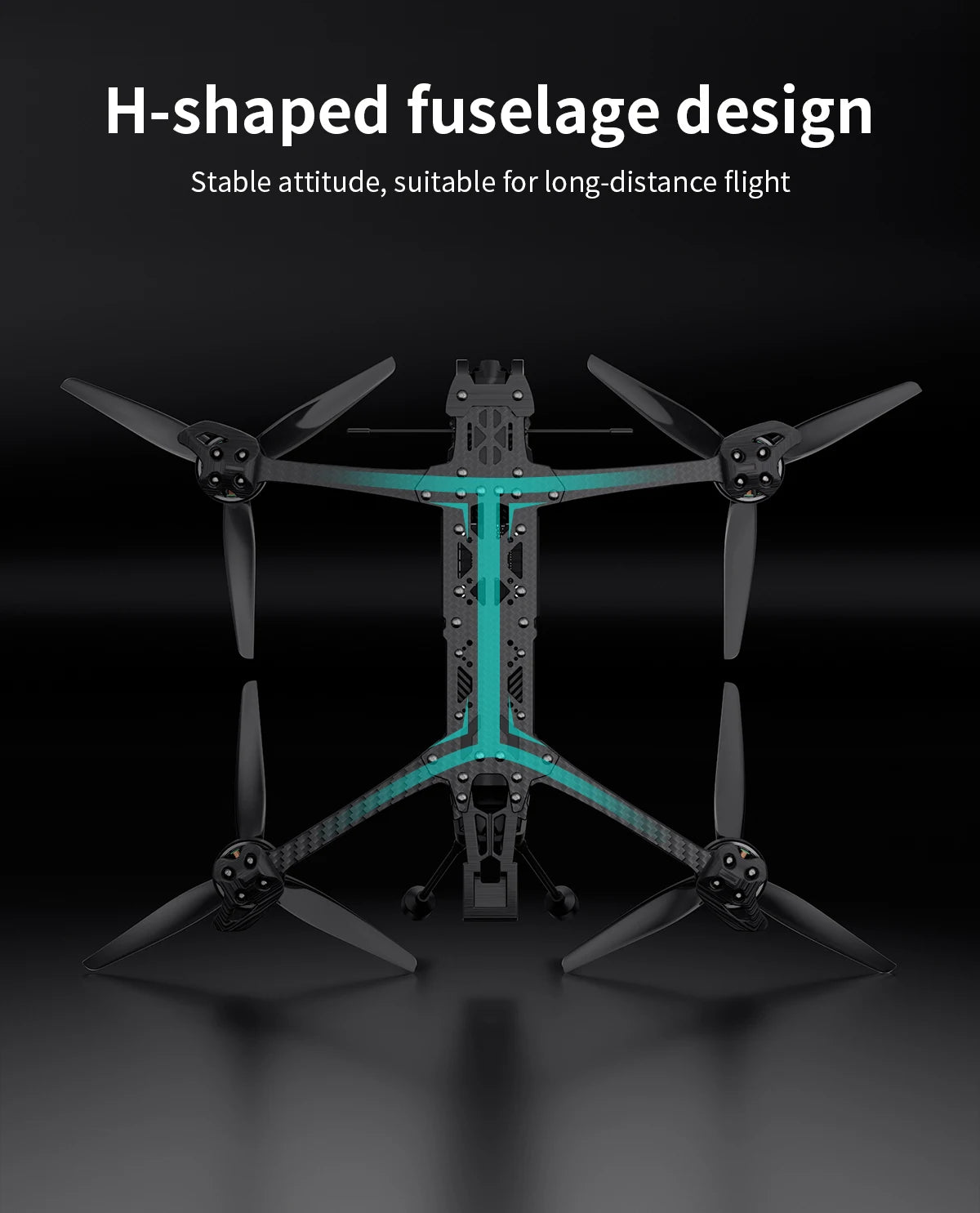 GEPRC MOZ7 HD, H-shaped fuselage design Stable attitude; suitable for long-distance