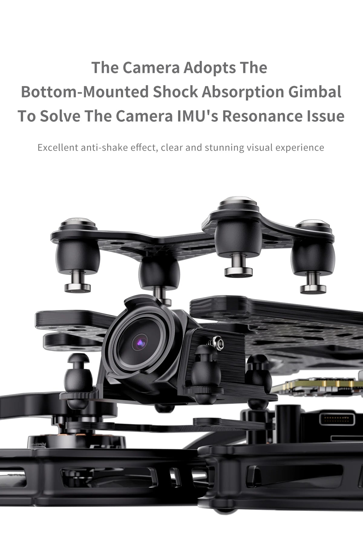 GEPRC CineLog35 V2 HD - O3 GPS FPV Drone O3 Air Unit GEP F722-45A AIO V2 2650KV 6S TBS ELRS RC FPV كوادكوبتر حرة بدون طيار 10 GEPRC CineLog35 V2 HD - O3 GPS FPV, GEPRC CineLog35 V2 HD, Camera Adopts The Bottom-Mounted Shock Absorption Gimbal To