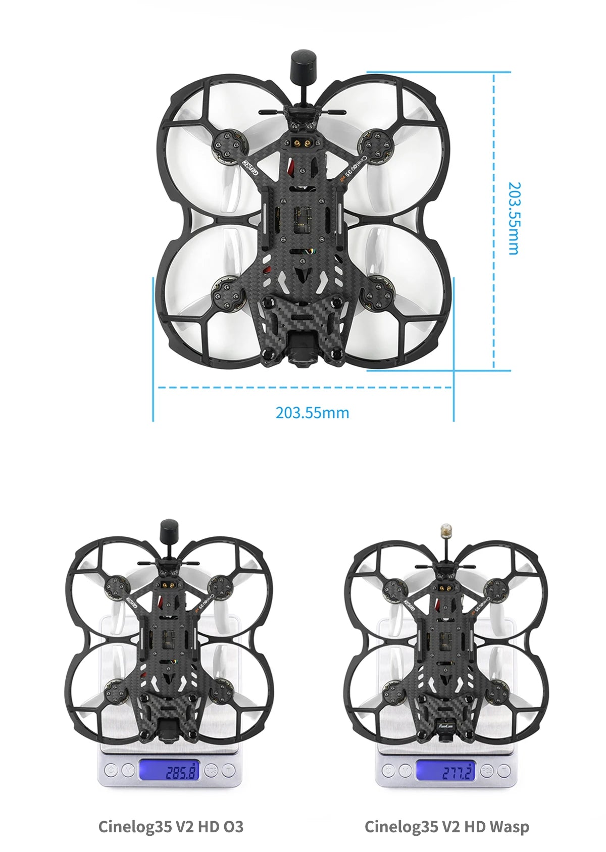 GEPRC CineLog35 V2 HD - O3 GPS FPV Drone O3 Air Unit GEP F722-45A AIO V2 2650KV 6S TBS ELRS RC FPV كوادكوبتر حرة بدون طيار 24 GEPRC CineLog35 V2 HD, this is a 3.5-inch HD FPV cinematic drone . it integrate