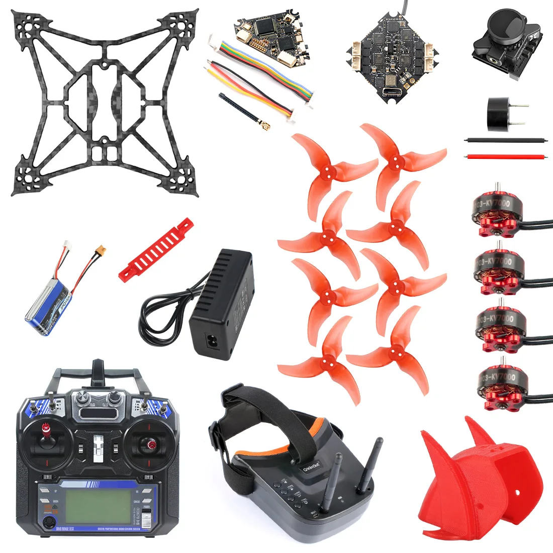 JMT T100 DIY FPV Racing Drone, 1x Razer Micro 1200TVL 1.8mm lens FPV Camera 1x