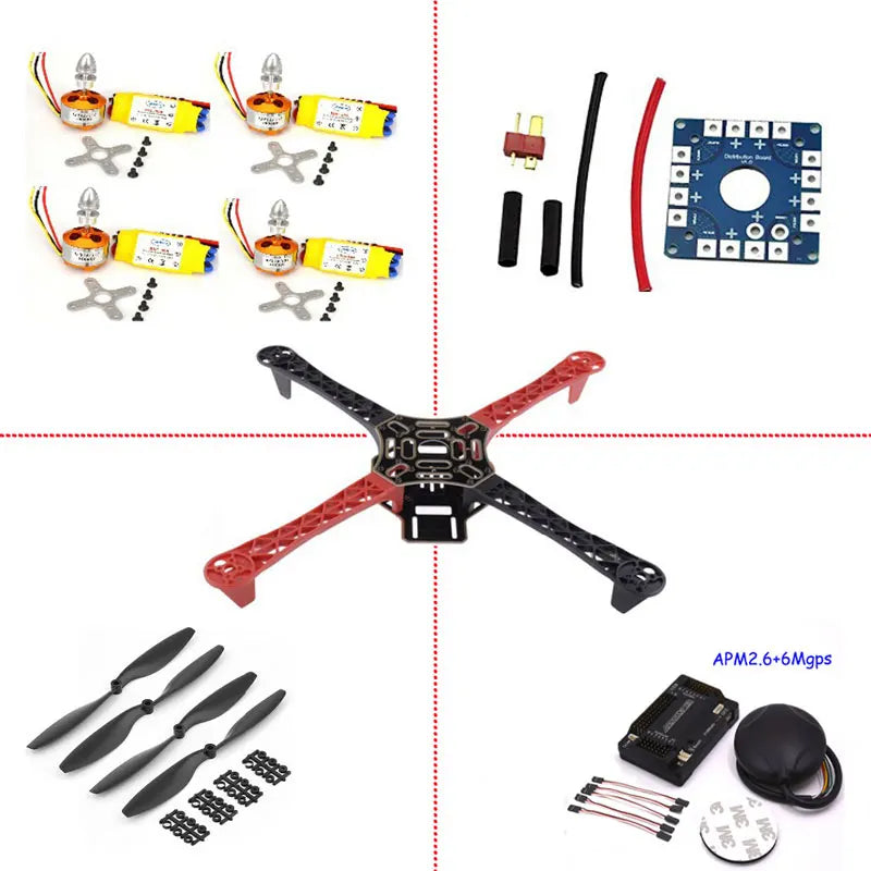 طقم إطارات F450 Qav250 كوادكوبتر - APM2.6 F4 وGPS 2212 2208 HP 30A 1045 Prop ~ طقم طائرة بدون طيار fpv F4P01 بدون طيار كوادكوبتر 20 Frame F450 Qav250 Quadcopter Frame Kit SPECIFICATIONS Warranty