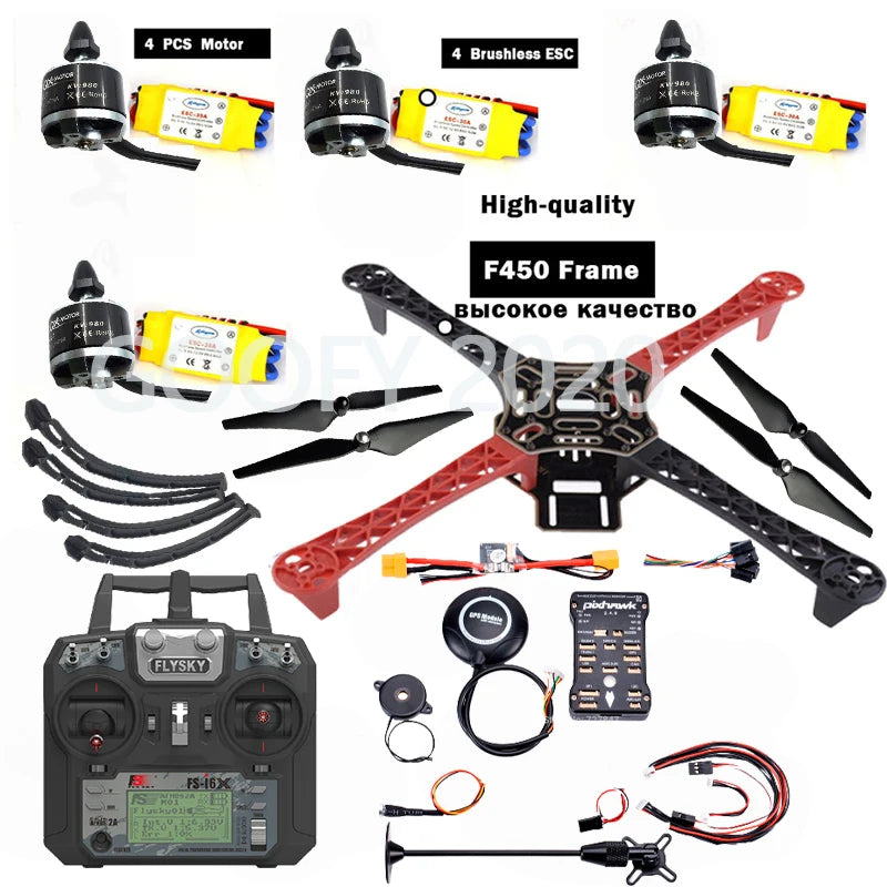 طقم إطارات F450 Qav250 كوادكوبتر - APM2.6 F4 وGPS 2212 2208 HP 30A 1045 Prop ~ طقم طائرة بدون طيار fpv F4P01 بدون طيار كوادكوبتر 25 Frame F450 Qav250 Quadcopter Frame Kit, FLYSKD FS-I6> 77i VCkon 06724