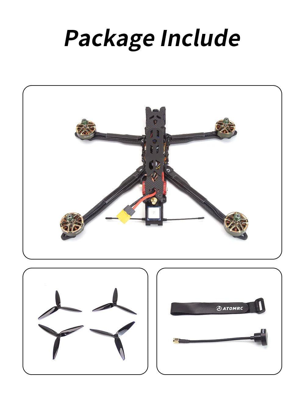 ATOMRC Insight7, ESC:BLS 45A 6S 4IN1ESC VTX:Rush