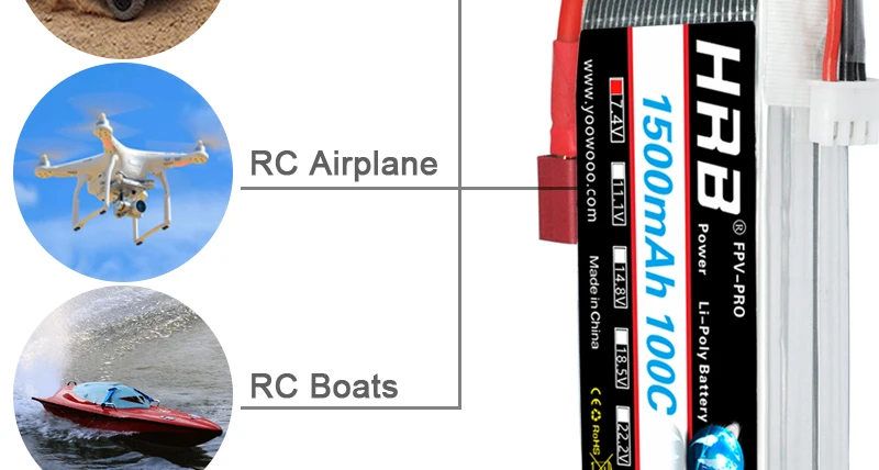 HRB 2S Lipo Battery 1500mah 7.4V - XT60 T Deans EC2 EC3 EC5 XT90 Female RC Parts 100C For FPV Drone Airplane Racing Car Boat Truck 17 HRB 2S Lipo Battery, AKKU Charged Rechargeble Powerful Li-Polymer FPV C