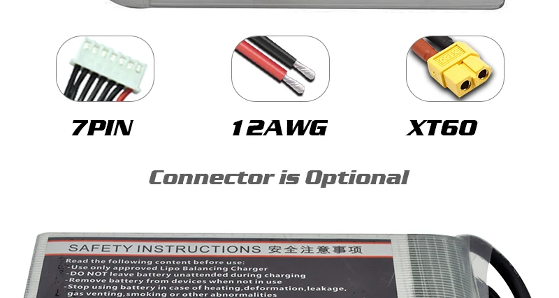 HRB 6S 22,2 V Lipo-Akku – 3600 mAh XT60 T Deans EC5 XT90 XT90-S AS150 weiblich RC Hubschrauber FPV Flugzeuge Auto LKW Boot Teile 60C 22 HRB 6S 22.2V Lipo Battery, ZPIN 1ZAWG XT6O Connector i5 Optional SA