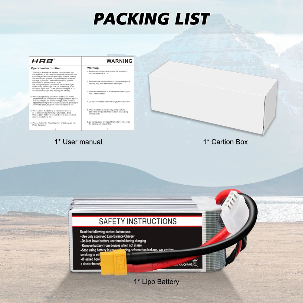 HRB Battery, PACKING LIST HRB WARNING Oporation Instruction Warning Eaata