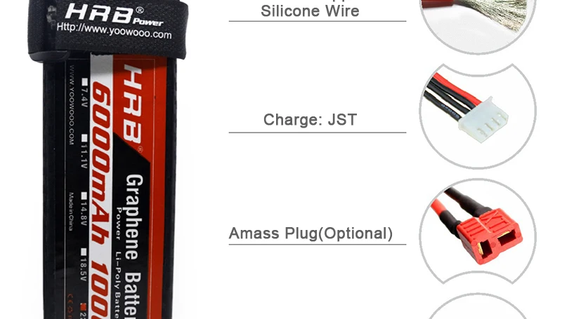 HRB 22.2V Graphene Lipo Battery 6000mah 6S - 100C XT90 EC5 T Deans XT60 XT150 RC Racing FPV Airplanes Boats Buggy Car Truck Parts 15 HRB 22.2V Graphene Lipo Battery 6000mah 6S, please don't overcharge more than 4.2V and dont overcharge below 3.7V