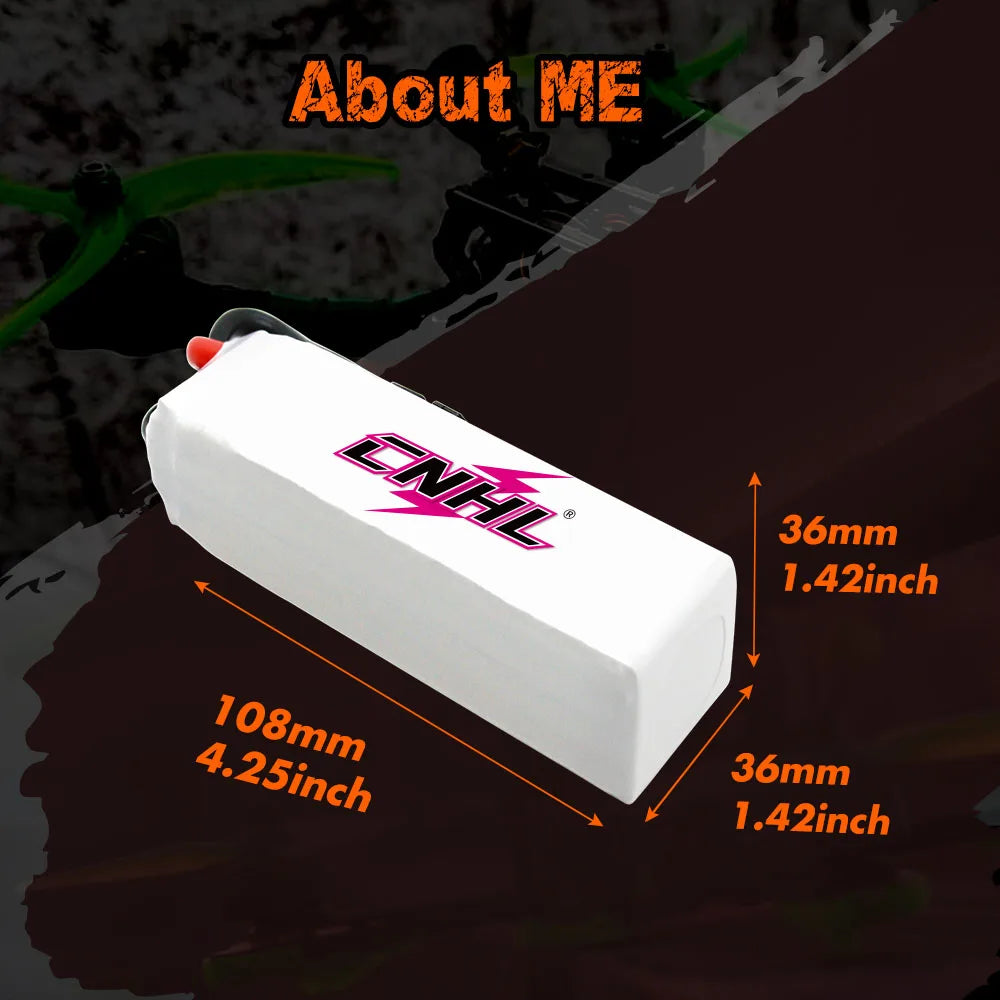 CNHL Lipo 4S 5S 6S Akku für FPV-Drohne – 14,8 V 18,5 V 22,2 V 2200 mAh 2700 mAh 40 C 55 C mit T XT60-Stecker für RC-Auto, Flugzeug, LKW, Fahrzeug, Buggy 12 CNHL Lipo 4S 5S 6S Battery, ME 36mm 1.42inch 36mm 1,42inch ENHHL' 108mm 4.