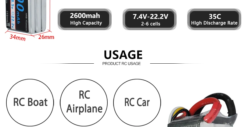 HRB Lipo Battery, FPV RC Parts 4S