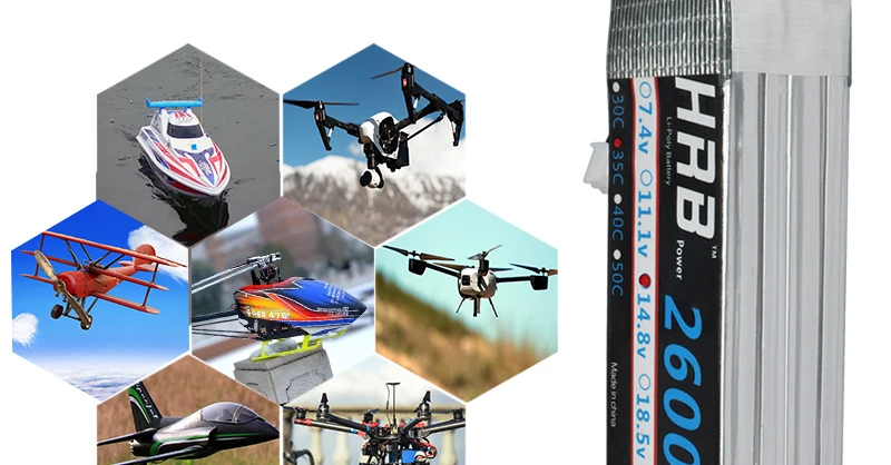 HRB Lipo Battery, AKKU Charged Rechargeble Powerful Li-Polymer Accessories Nominal