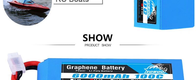 2PCS Yowoo Graphene Battery Lipo 3S 4S 6S 1