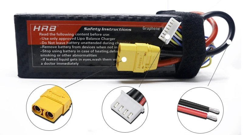 HRB Graphene 2S 3S 4S 5S 6S Lipo Battery - 3000mah 3800mah 5000mah 6000mah 7.4V 11.1V 14.8V 18.5V 22.2V 100C XT90 EC5 RC Toy Parts 13 HRB Graphene 2S 3S 4S 5S 6S Lipo Battery, If leaked liquid gets in eves,wash them doctom