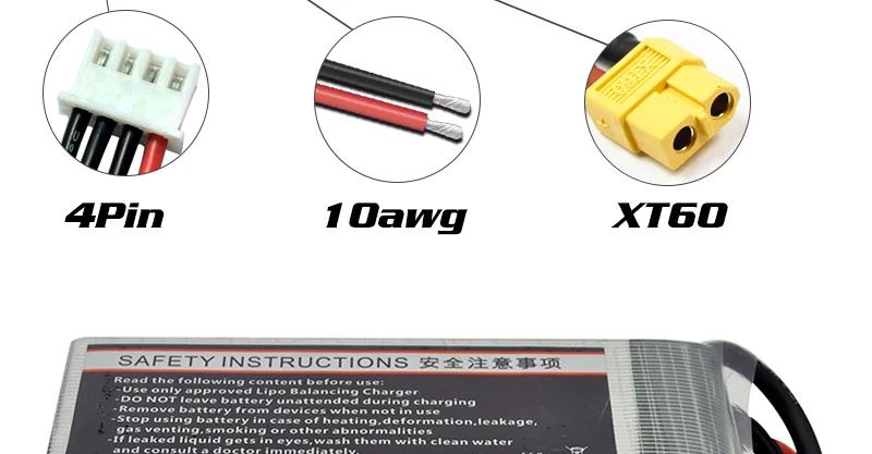 بطارية ليبو HRB 2S 3S 4S 7.4V 11.1V 5000mah - XT60 50C Deans EC5 T 5S 6S 14.8V 18.5V 22.2V RC أجزاء للسيارات والطائرات المحورية 13 HRB 2S 3S 4S Lipo Battery, XT6O SAFETY INSTRUCTIONS Z28RI #cm