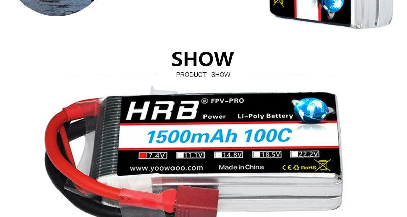 HRB 2S 3S 4S 5S 6S يبو بطارية 1500mah 7.4V 11.1V 14.8V 18.5V 22.2V يبو بطارية 65C ل RC سيارة الطائرات بدون طيار شاحنة تروجي طائرة طائرة بدون طيار FPV 13 HRB 2S 3S 4S 5S 6S lipo Battery, SHOW PRODUCT SHOW @ FPV_PRO hrb Power Li
