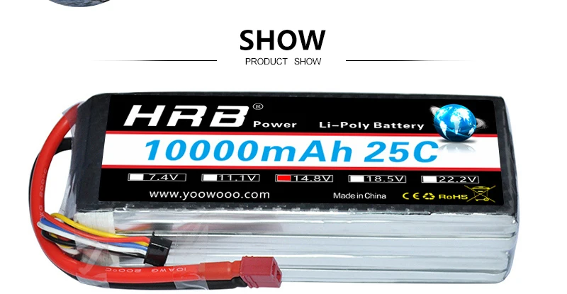 HRB 2S 3S 4S Lipo Battery, SHOW PRODUCT SHOW HRB Power Li-Poly Battery 10000mAh 25
