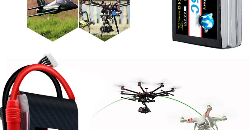 HRB Lipo Battery, 2S 3S 4S 5S 6S 1S RC FPV Helic