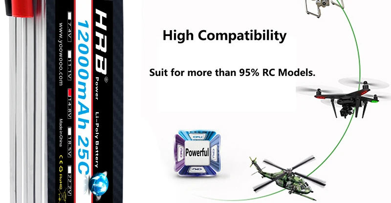 HRB Lipo Battery, 2S 3S 4S 5S 6S 1S RC FPV Helic
