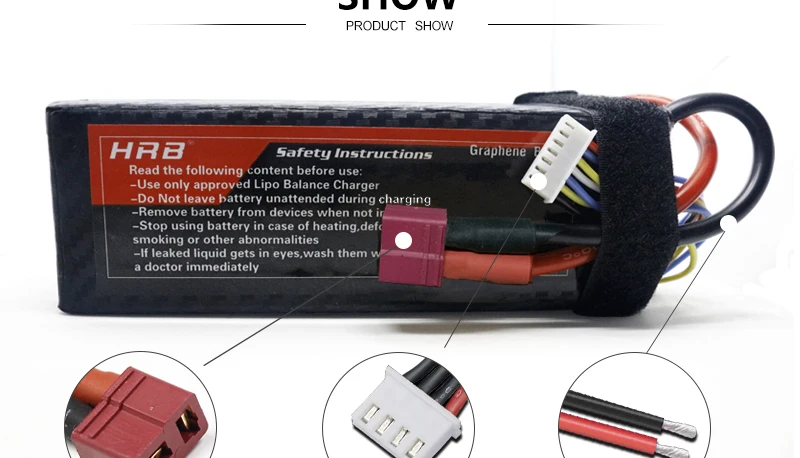 HRB 2S 3S 4000mah Graphene 7.4V 11.1V Lipo Battery 4S 100C 14.8V XT90 XT60 Deans T EC5 5S 18.5V 6S 22.2V RC Airplanes FPV Drone Car Parts 13 HrB Satety Instructions Graphene Read the following content before use