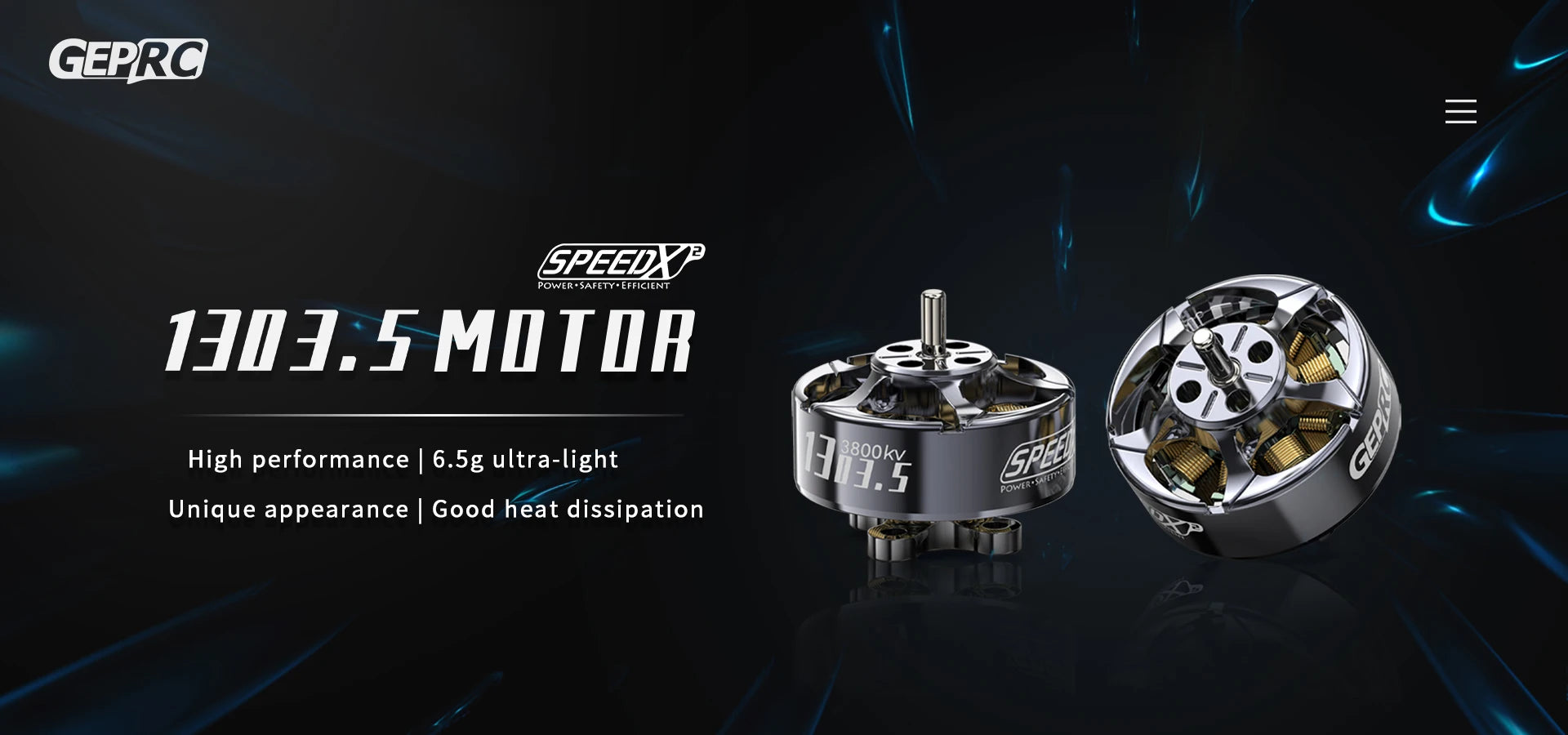 GEPRC SPEEDX2 1303.5 3800KV/5500KV Motor, GEPRC GPEEDA POWER SAETY EFFIcIENT 13