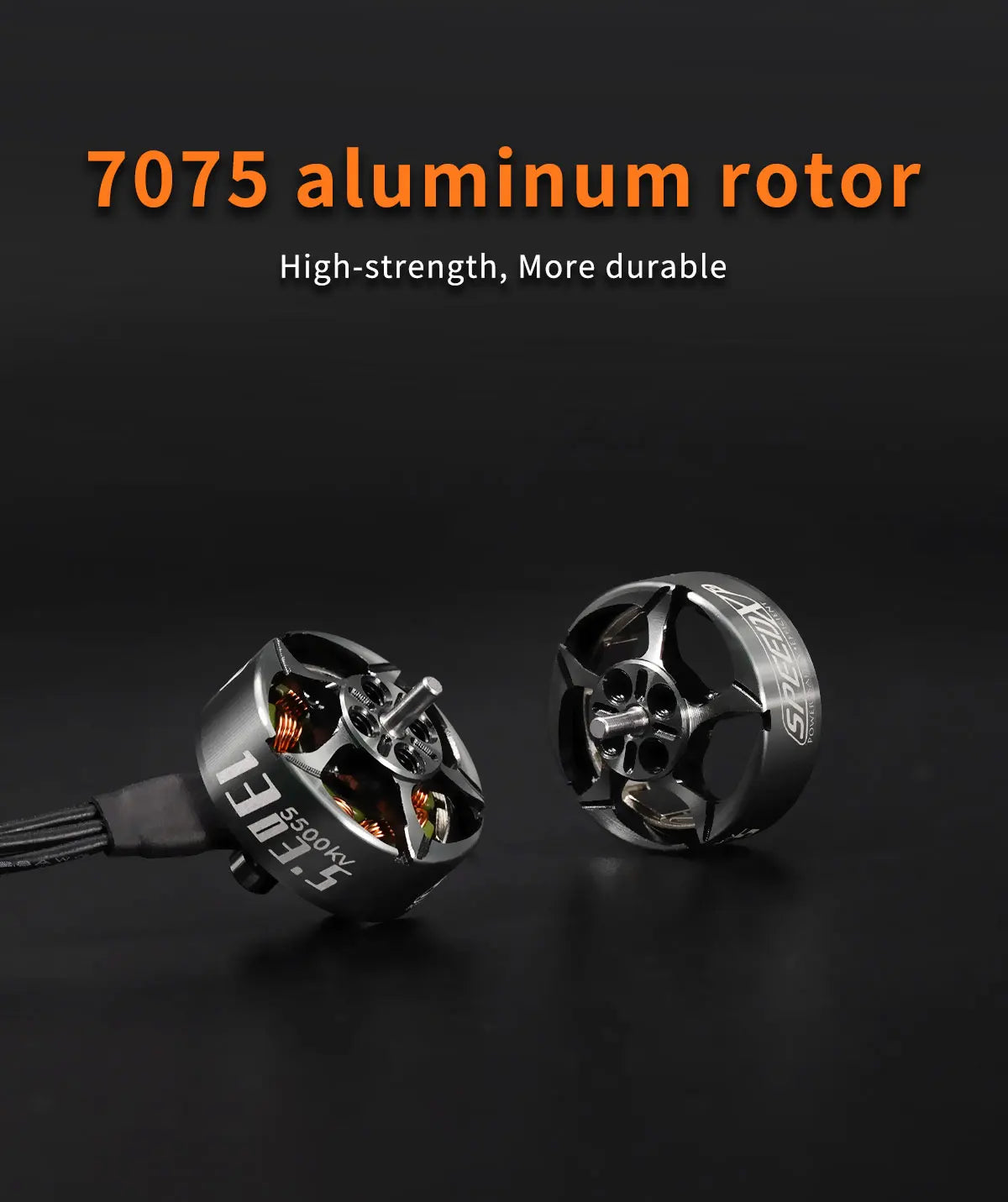 GEPRC SPEEDX2 1303.5 3800KV/5500KV Motor, 7075 aluminum rotor High-strength, More durable 