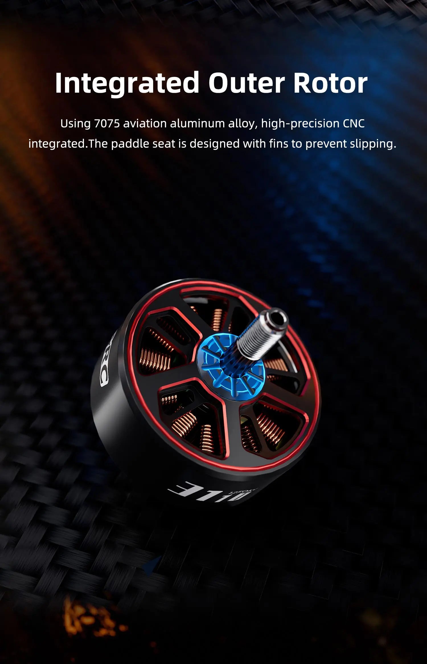 محرك GEPRC SPEEDX2 3110 900KV/1250KV - مناسب 8-10 بوصة طويلة المدى FPV Racing بدون فرش محرك RC بدون طيار كوادكوبتر قطع غيار 9 GEPRC SPEEDX2 3110 900KV/1250KV Motor, Integrated Outer Rotor Using 7075 aviation aluminum alloy, high-precision CNC