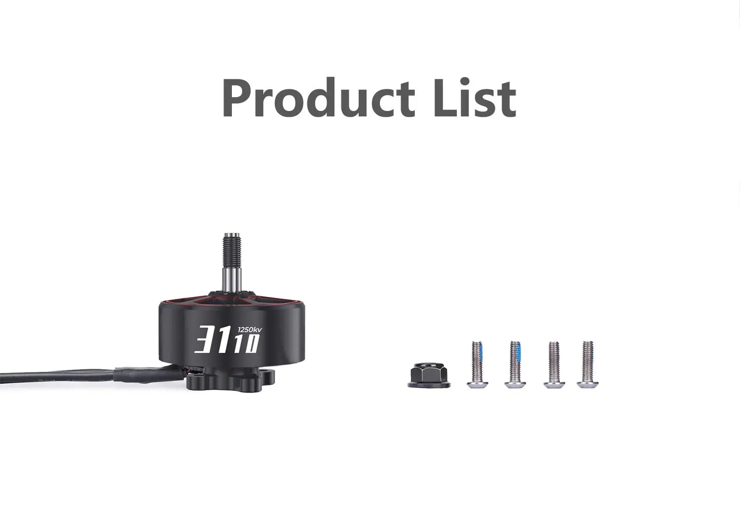 محرك GEPRC SPEEDX2 3110 900KV/1250KV - مناسب 8-10 بوصة طويلة المدى FPV Racing بدون فرش محرك RC بدون طيار كوادكوبتر قطع غيار 21 GEPRC SPEEDX2 3110 900KV/1250KV Motor, Product List 1250kv J111 L