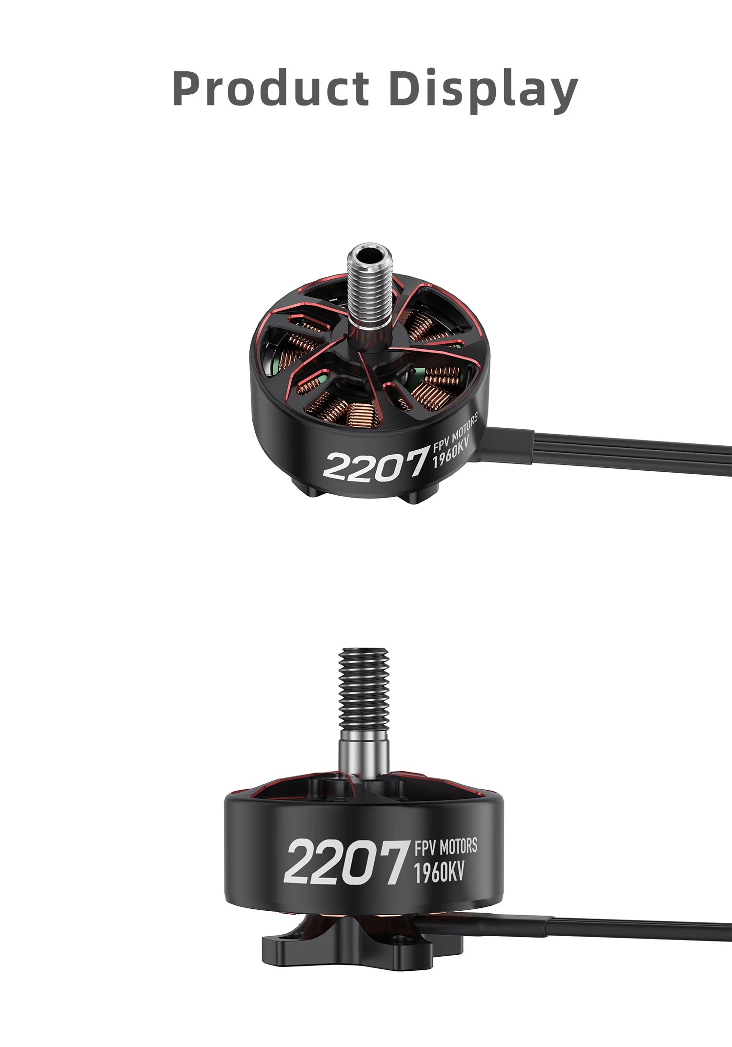 GEPRC SPEEDX2 2207 1960KV/2050KV Motor - 4-5 بوصة FPV Drone 6S Brushless Motor FPV RC Multicopter Racing Drone Parts DIY PART 10 GEPRC SPEEDX2 2207 1960KV/2050KV Motor, 2207 FPV MOTORS 220*7 1%w3" '