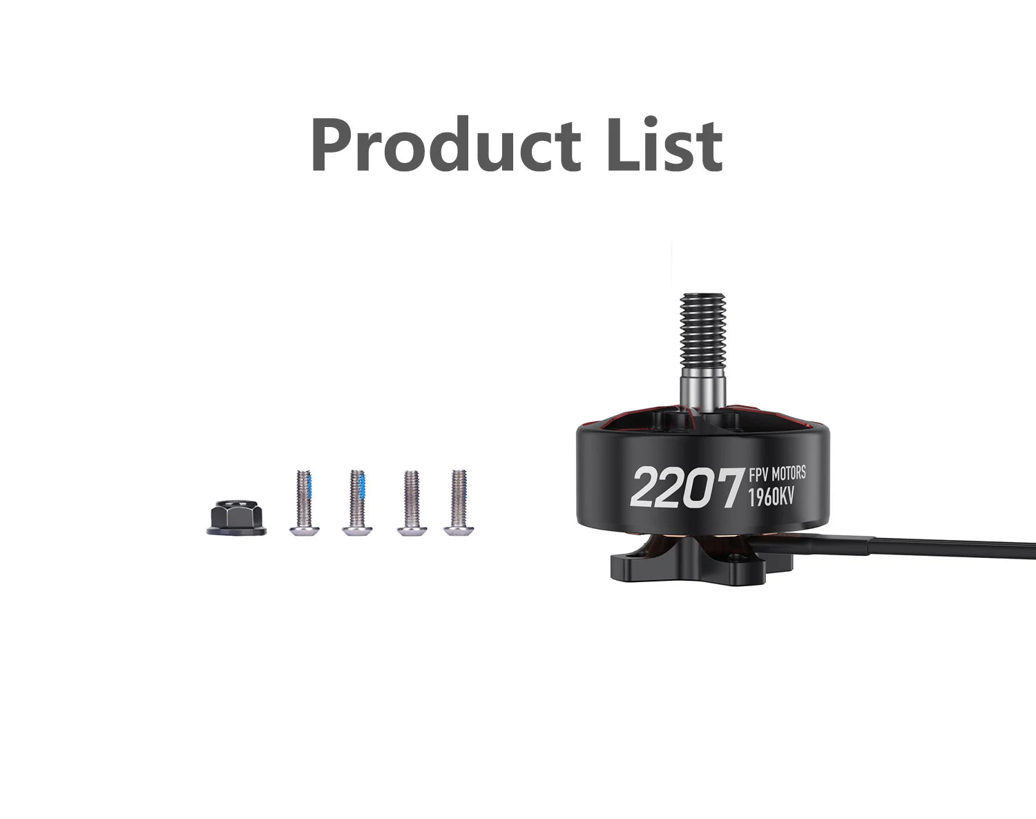 GEPRC SPEEDX2 2207 1960KV/2050KV Motor - 4-5 بوصة FPV Drone 6S Brushless Motor FPV RC Multicopter Racing Drone Parts DIY PART 13 GEPRC SPEEDX2 2207 1960KV/2050KV Motor, FPV MOTORS HI 2207 19683i