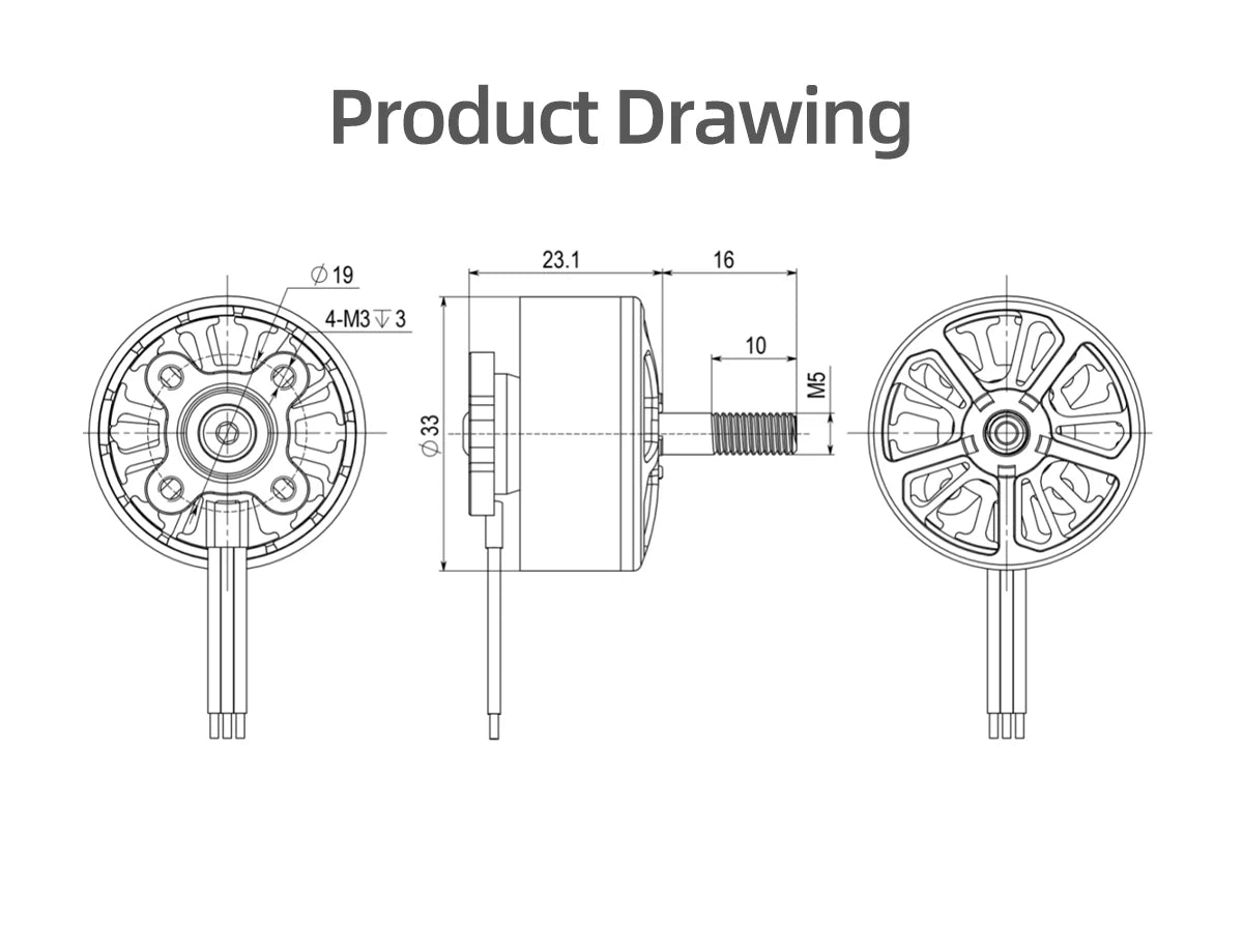 GEPRC EM2810 Motor Brushless Motor - Black with 7/8 Inch ESC 50A-60A RC FPV Racing Drone Multicopter Accessories 8 GEPRC EM2810 Motor, GEPRC EM2810 Brushless Motor SPECIFICATIONS Brand Name