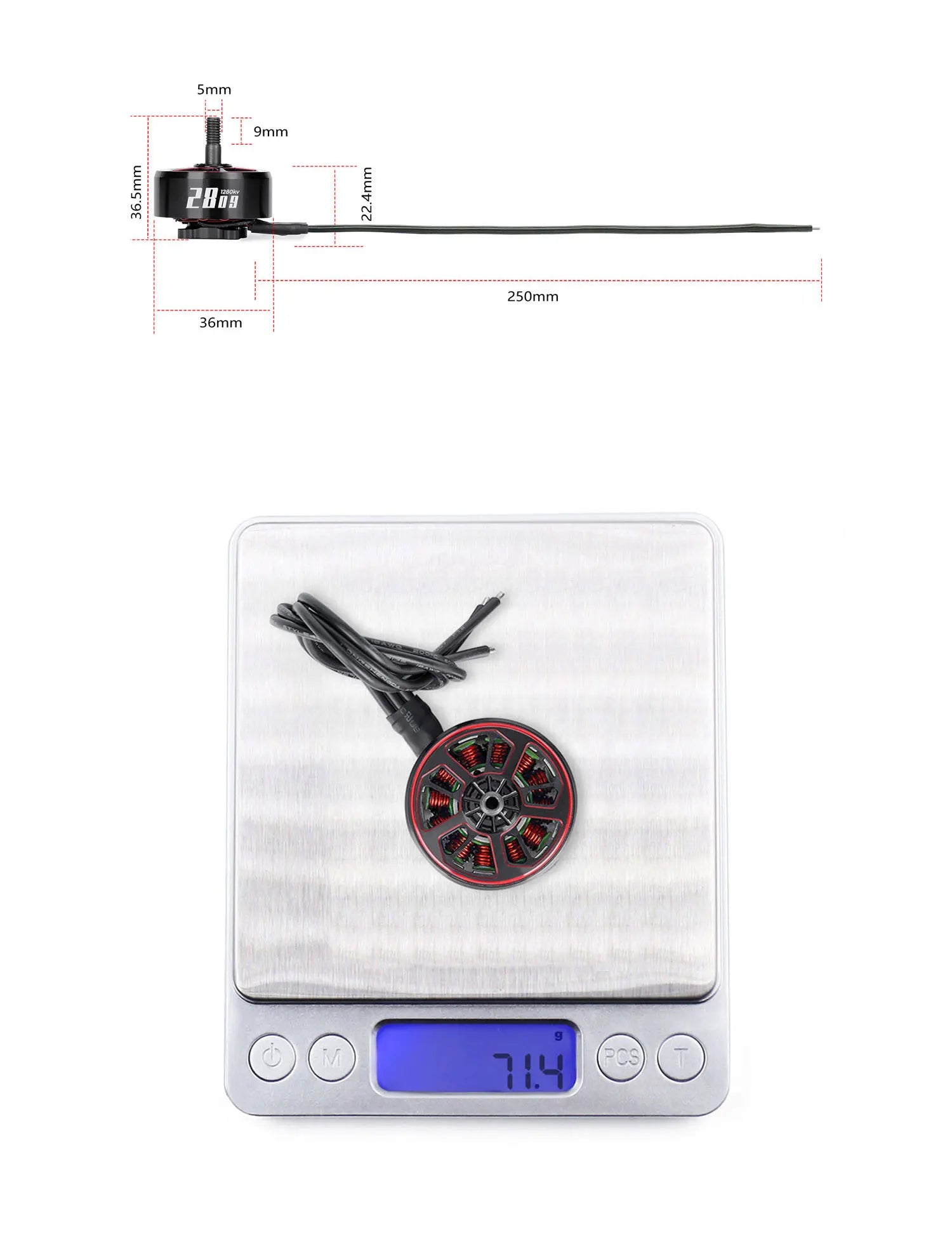 GEPRC SPEEDX2 2809 1280KV Motor - MOZ