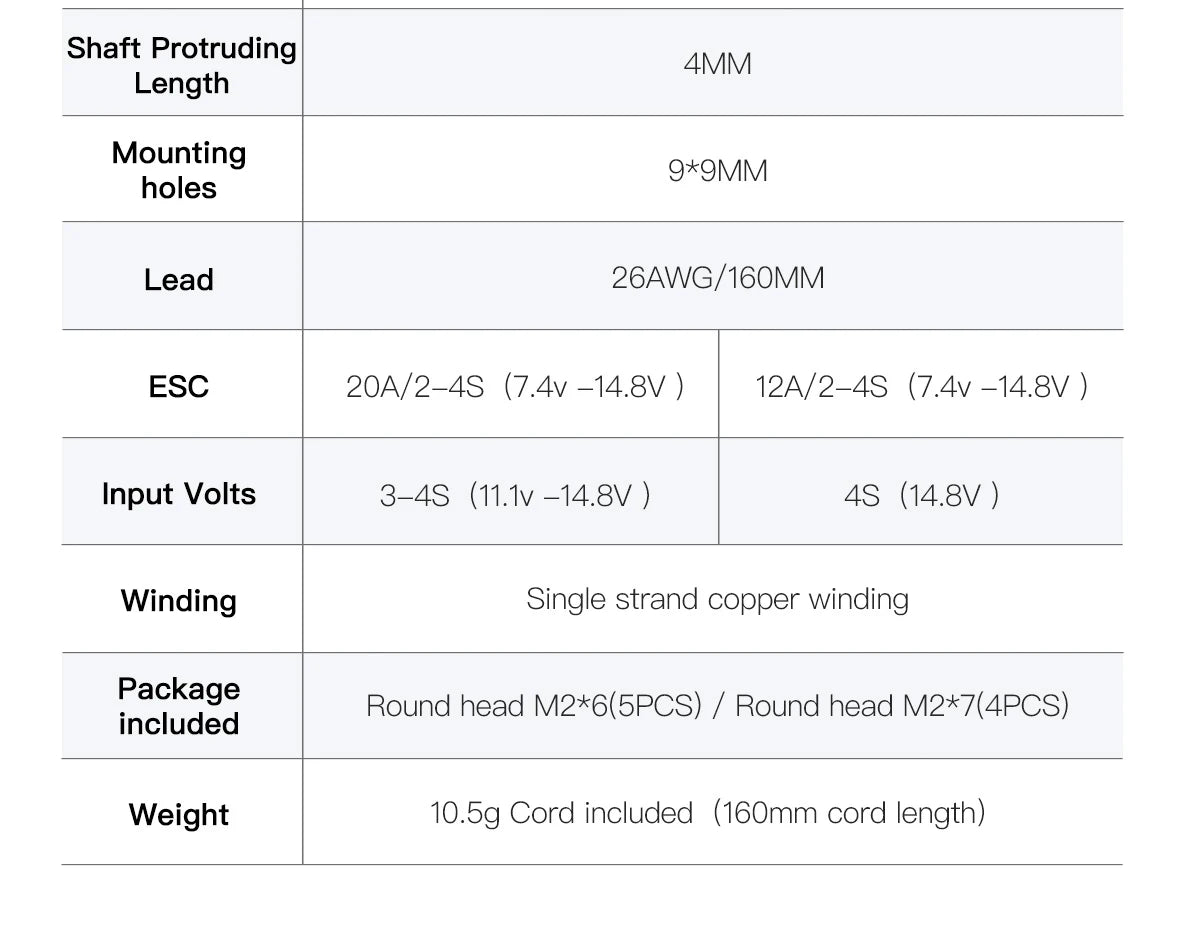 GEPRC SPEEDX2 1404 3000KV / 4600KV Motor Suitable for Tern-LR40 FPV Drones 2-inch 4-inch RC FPV Quadcopter Freestyle Drone 9 GEPRC SPEEDX2 1404 3000KV / 4600KV Motor, Shaft Protruding 4MM Length Mounting 9*9MM holes Lead