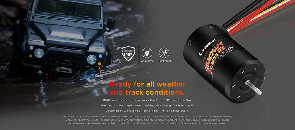 Hobbywing Quicrun Fusion Se, watcrdrooi ratine ensurcs th