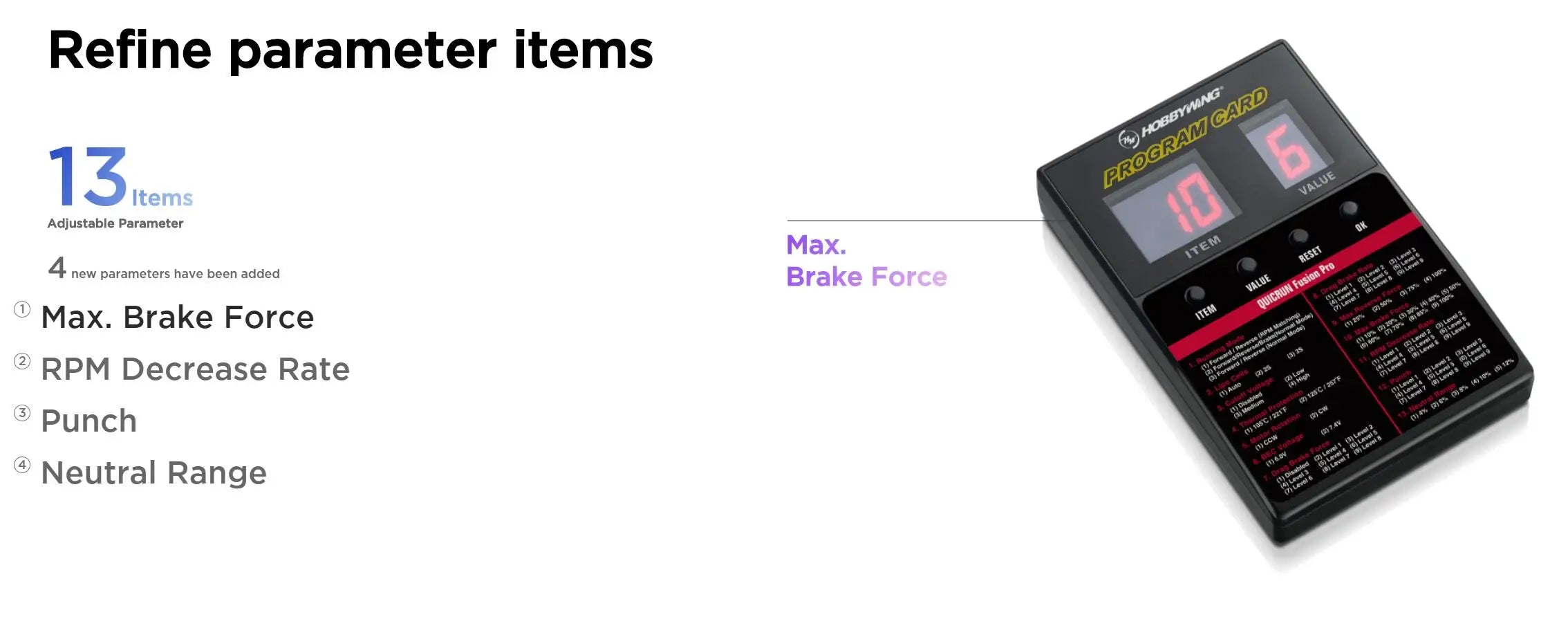 HobbyWing QuicRun Fusion Pro SPECIFICATIONS Brand Name :