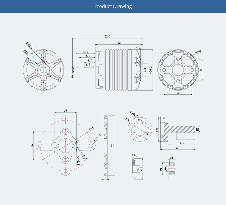 T-motor AS2820 Long Shaft Brushless Motor - KV880 KV1050 KV1250 2.8KG Thrust specially designed for 20-30E 3D and F3A 10 T-motor AS2820 Long Shaft Brushless Motor SPECIFICATIONS Brand